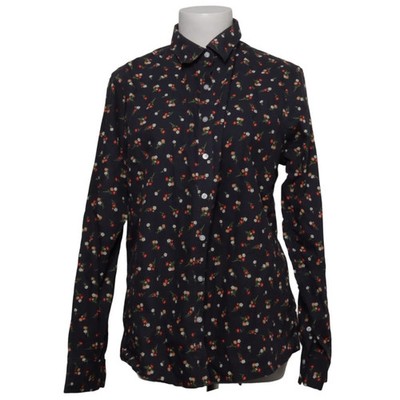 Lands' End, Hemd, Größe: 42/44, Schwarz/Mehrfarbig, Baumwolle, Blumen #nWT