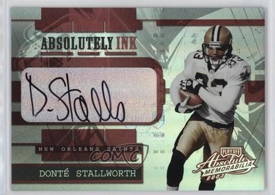 2003 Playoff Absolute Memorabilia Absolutely Ink 7/25 Donte Stallworth Auto 19n6