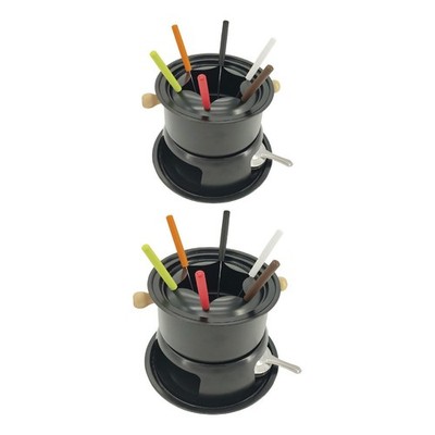 Fondue Set Schokoladenfonduetopf praktisch tragbar klein Schokoladenschmelztiegel