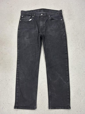 Levis 559 Jeans Mens 36x30 Black Relaxed Straight Stretch Denim Charcoal Wash