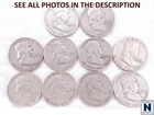 NobleSpirit (ST) $5 FV 10x 90% Silver Franklin Half Dollars 1948-1960