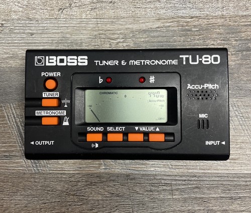 Boss TU-80 Tuner & Metronome Accu-Pitch For Acoustic Or Electric Guitar Or Drums