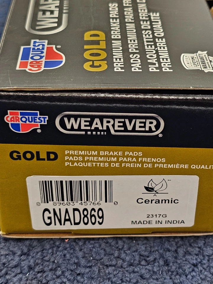 Pastilla de freno delantera GNAD869 Gold Premium para Chrysler Dodge Sebring Stratus 01-06 Foto 2 de 4