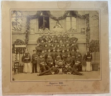 ORIGINAL 1886 PHOTO IMPERIAL GERMAN ARMY 1st BAT - 3rd CAMP - 81st REGIMENT