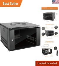 6U Wall Mount Server Cabinet IT Network Rack Enclosure Lockable Door and Side...