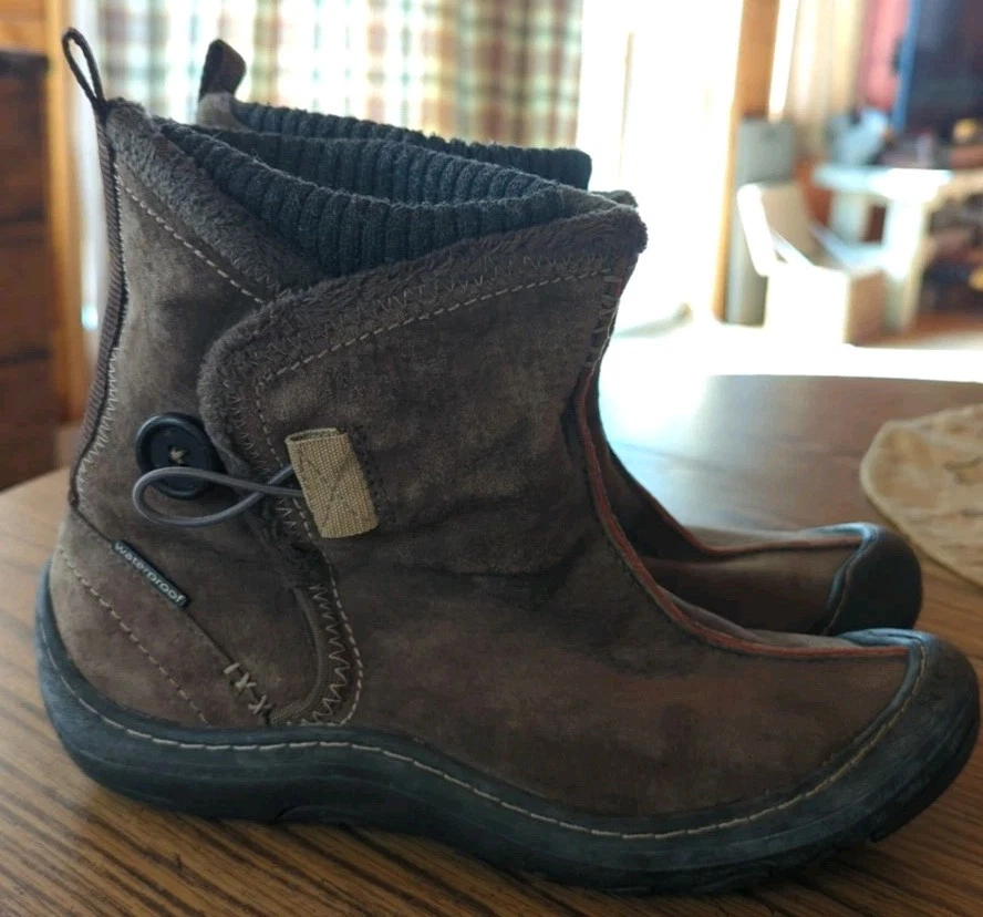 Privo by Clarks Botas de Nieve Impermeables Zapatos de Invierno para Mujer Talla 7 M Marrón Gamuza Foto 3 de 4