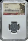 1943-S Lincoln Steel Cent MS-65 NGC 75th Anniversary Label