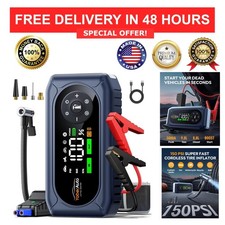 YaberAuto 5000A Car Jump Starter with Air Compressor, 150PSI Tire Inflator, 12V