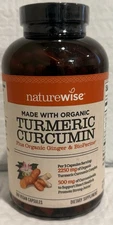 NatureWise Curcumin Turmeric 2250mg  Curcuminoids & BioPerine Black Pepper 360ct
