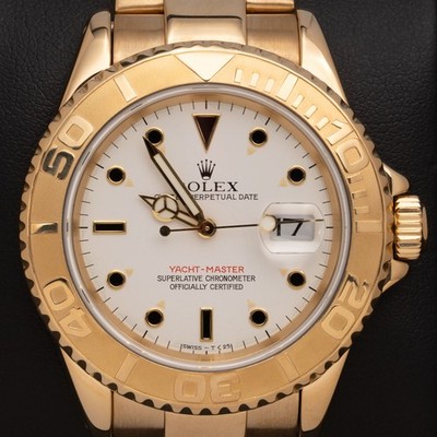 Rolex Yacht-Master Lünette Bidirektional 18K Gelbgold 40mm 16628 Uhr