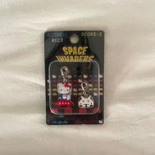 Hello Kitty Zipper Mascot Space Invaders Local Kitty Rare Heisei Retro