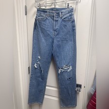 NWT Wild Fable Super High Rise Straight Classic Blue Denim Jeans SZ 6