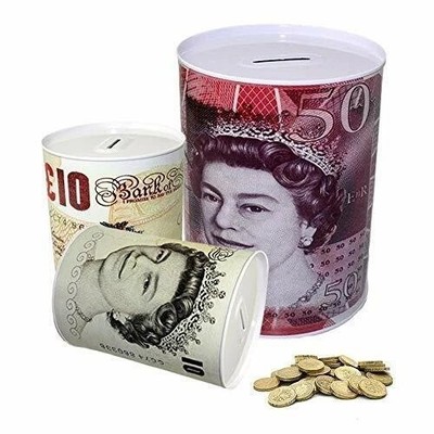2x Jumbo große Dose Spardose Bank Münze Geld Spardose für Erwachsene Kinder 22 cm