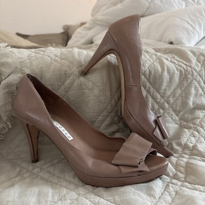 Schöne beige rosé High Heels Leder 38 Büro Business Job Pumps Hohe Schuhe