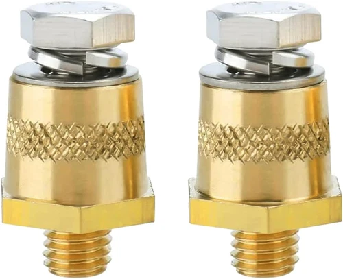 3/8"-16 Thread Male Brass Side Post Battery Terminal Charging Posts, Standard Si - Picture 1 of 12