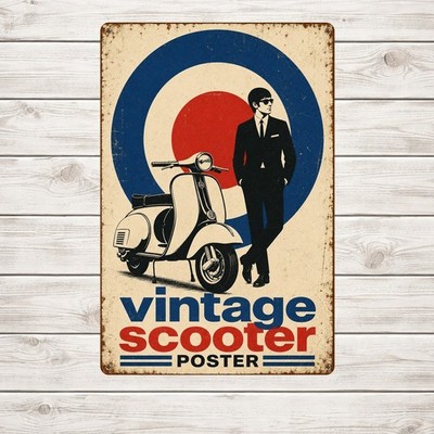 Iconic Retro Mod Cult Movie Theme Limited Metal Tin Sign Plaque