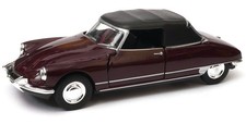 Welly Citroen DS 19 Cabriolet Soft Top Brown Burgundy 1:34 1:39 Scales Diecast