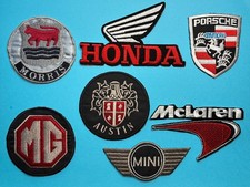 Lot of 7 Embroidered Iron-On Automobile Car Logo Patches