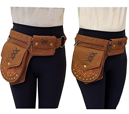 Renaissance Tasche Beintasche für Damen Renaissance Gürtel Festival Hüfte Oberschenkel Kaffee - Bild 2 von 6