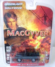 Greenlight Hollywood MacGyver 1987 Jeep Wrangler YJ Open Top 1:64 Diecast Collec