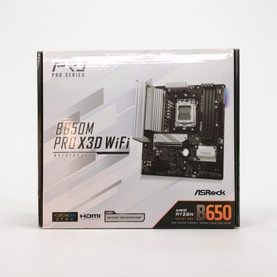 ASRock B650M Pro X3D WiFi Micro ATX Mainboard AM5 DDR5 PCIe 5.0 Wi-Fi 6E BT