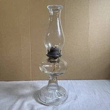 VTG Clear Glass Large Hurricane Kerosene Oil Lamp - Eagle Burner Base and Globe