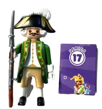 Playmobil,COLONIAL SOLDIER,GUARD, with RIFLE,Series # 17 Figure,DISCONTINUED