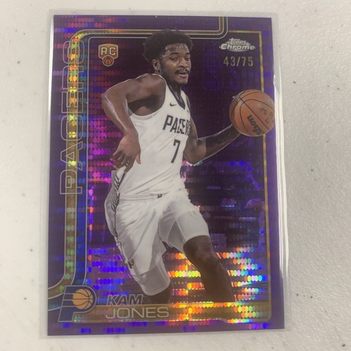 2025-26 Topps Chrome KAM JONES 43/75 RC Purple Pulsar Refractor Pacers #289