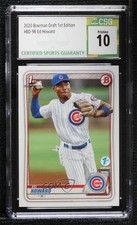 2020 Bowman Draft 1st Edition Ed Howard #BD-98 CSG 10 Pristine yj7