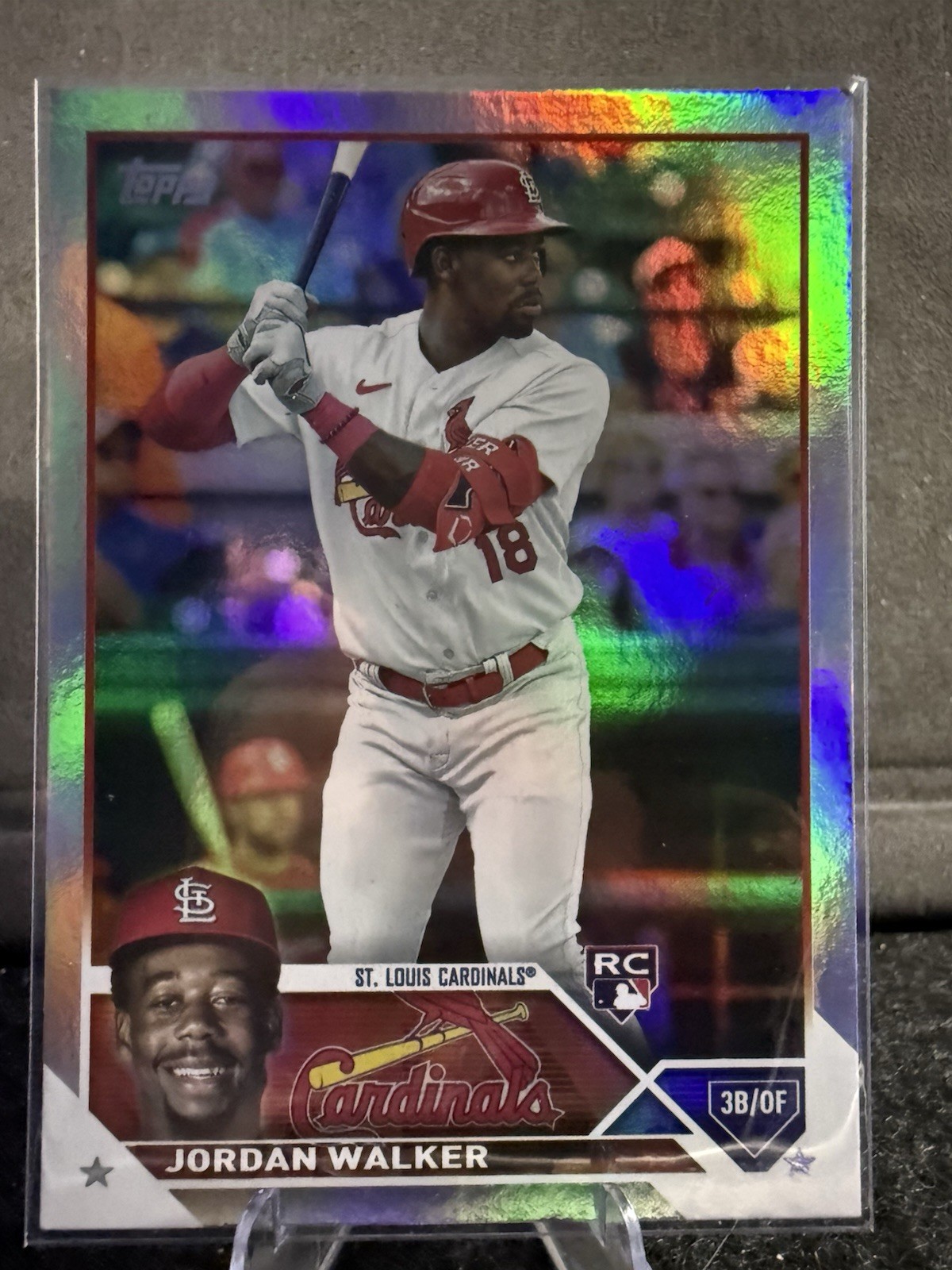 2023 Topps Series 2 Jordan Walker #344 Rainbow Foil (RC)
