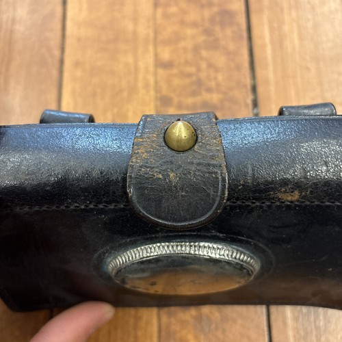 Antique Civil War Leather Cartridge Box & Silver Plate Marked WATERVLIET ARSENAL - Picture 14 of 15