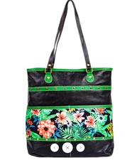 NWT Myra Marianna Floral Canvas & Leather Bag Upcycled Boho Hippie Floral Tote