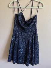 Blue Sequin mini dress Formal Medium