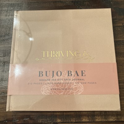 Bujo Bae Square 8x8 Dot Grid Journal 120 Pages Linen Hard Cover