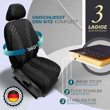 SANJSJHXJ Sitzauflagen Für BMW X1 U11/F48 2016-2024 - 2er Set Vordersitze Schwarz