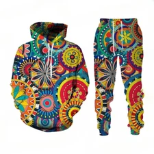 Tracksuit African Style Jacket Set Men's and Casual Pants Mens Camo Sweat Jogger