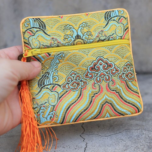 Wholesale 10pcs Square Brocade Silk Coin Bags,Purse,Jewelry candy gift Bag - Picture 12 of 14