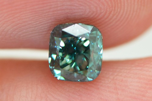 Lose Kissen Schliff Diamant schick blau Farbe poliert echt 1,27 Karat VS1 verbessert - Bild 9 von 10