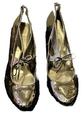 Vintage Black Heels Zipper In Back Size 8