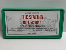 THE STATION ROLLING TRAY - GREEN - MADE IN USA - STORAGE BOX - 3  Compartments