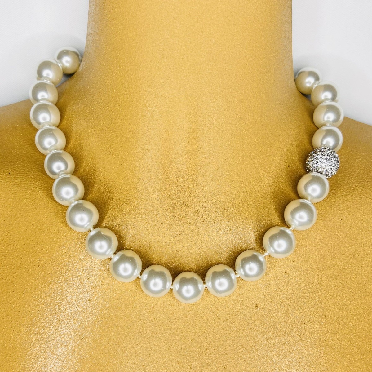 アンティーク雑貨 choco.ball Vintage Art Deco Necklace Disco Ball Screw Clasp Chunky