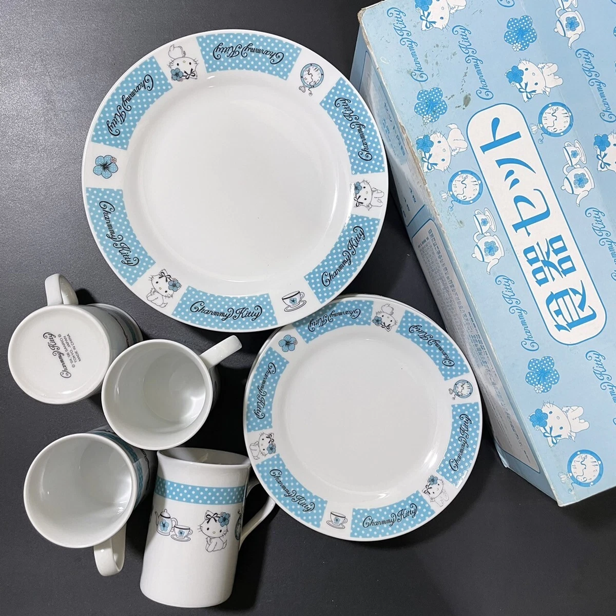 Sanrio Charmmy Kitty Ceramic Tableware Set 2006s Mugs Tokyo Japan