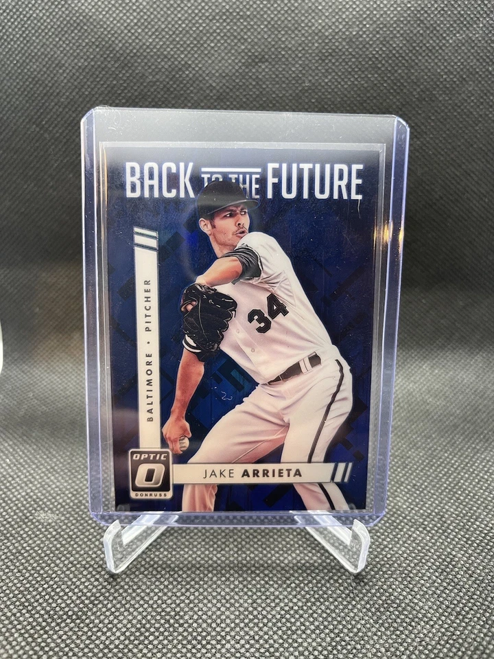 Jake Arrieta 2016 Donruss Optic Back To The Future BLUE Prizm Holo #'d 58/149 - Image 4 of 4