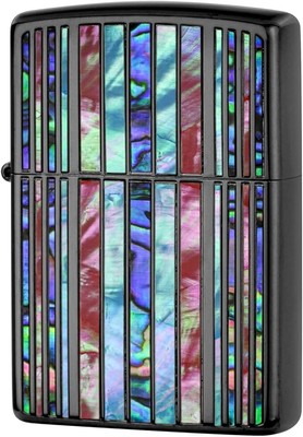 Zippo Oil Lighter Shell Multi Stripe Black Blue Pink Regular Case JP ...