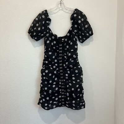 white christmas dresses Stolen Stores Balloon Polka Dot Mini Dress main image 1