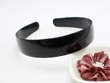 5 Black Plastic Wide Alice Hair Band Headband 25mm 1" Hair Accessories