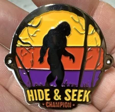 Hide And Seek Sunse  Bigfoot Believe Sasquatch  Hiking Staff Stick Medallion NEW