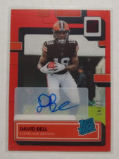 2022 Clearly Donruss David Bell Rated Rookie RC Auto Red #ed 12/49 Browns 