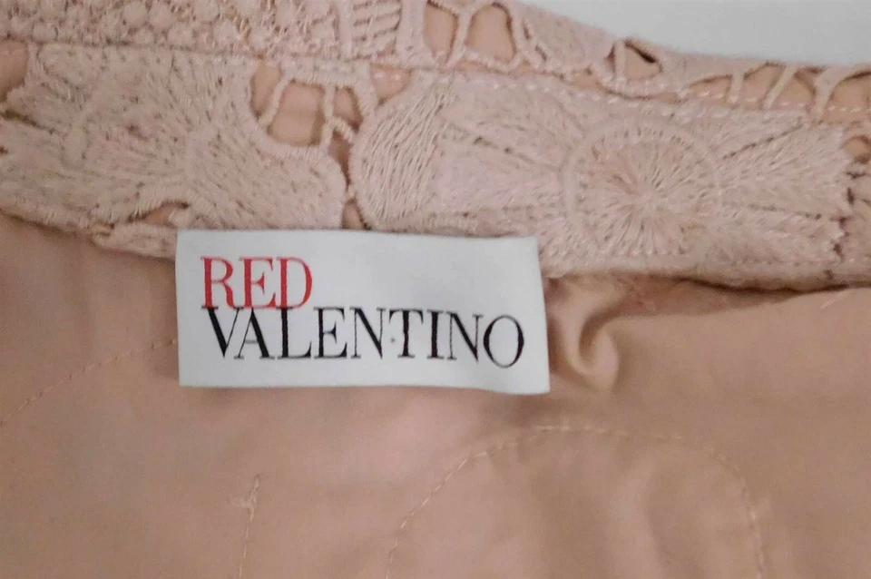 VALENTINO RED Italy Nude Full Lace Jacket Blazer sz 38 - Image 4 of 4