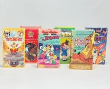 Vintage Cartoon VHS Tapes Lot Of 6 Hanna-Barbera The Jetsons Rudolph 